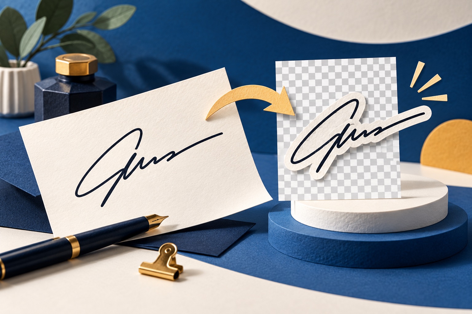 How to create a clean signature image with a transparent background