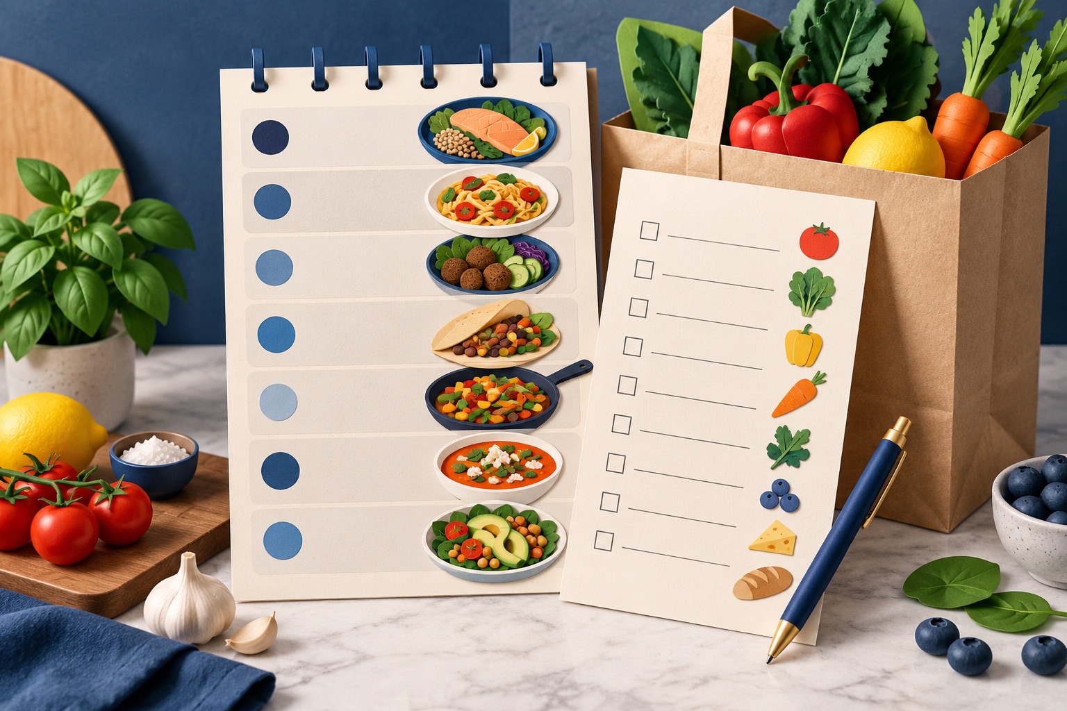 How to make a weekly meal plan and shopping list you can print