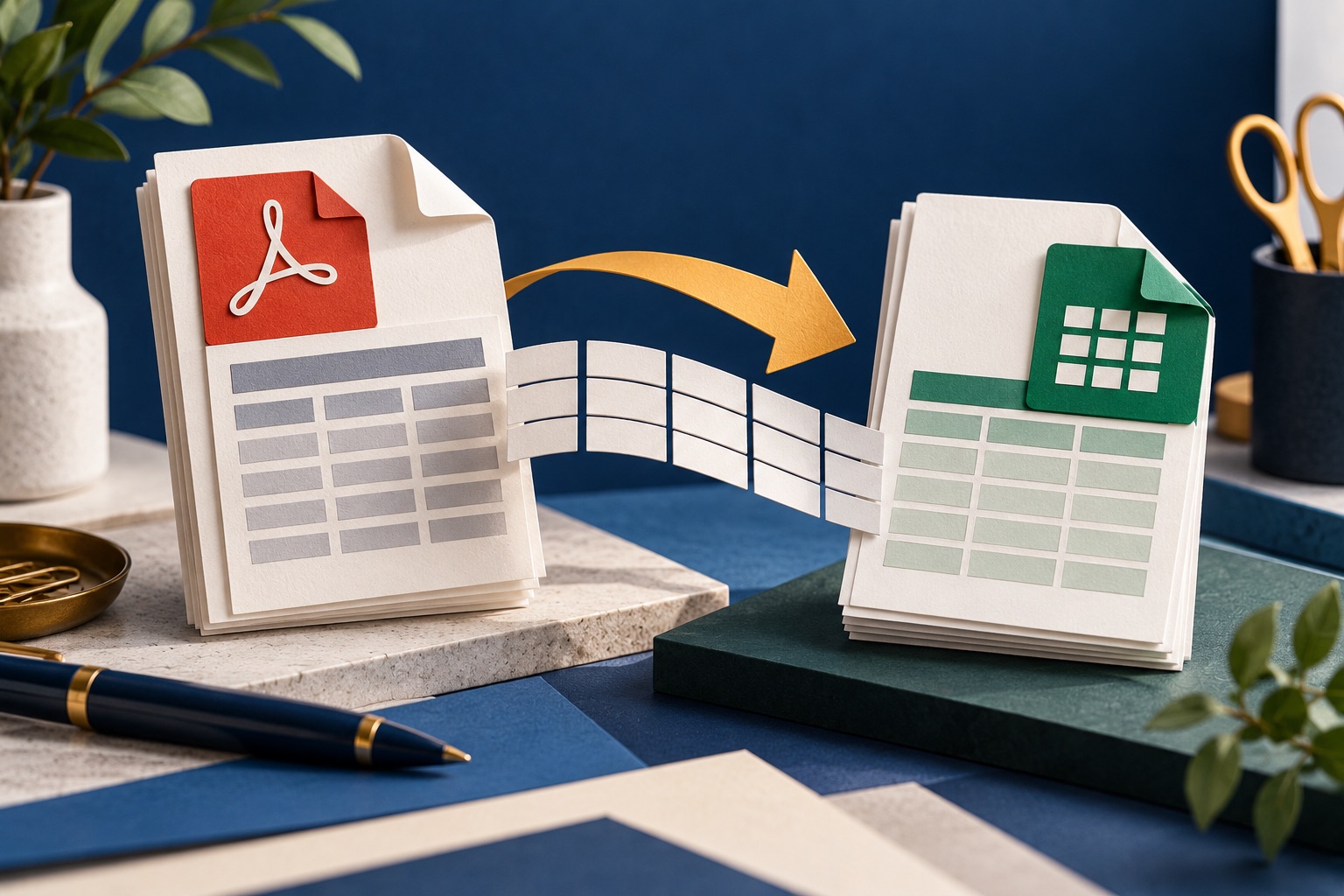 How to convert a PDF table into Excel