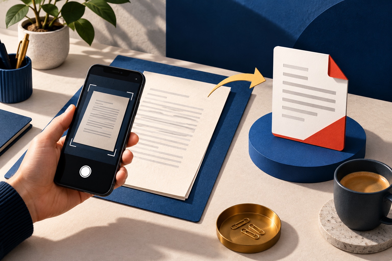 How to scan paper to PDF with a phone and get a clean result
