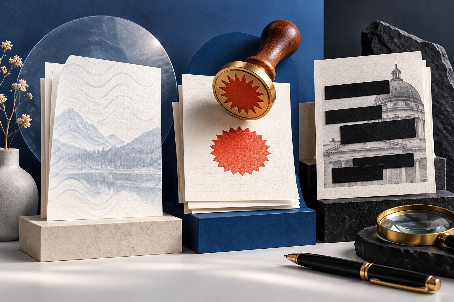 Watermark, stamp, or redaction? Choosing the right mark