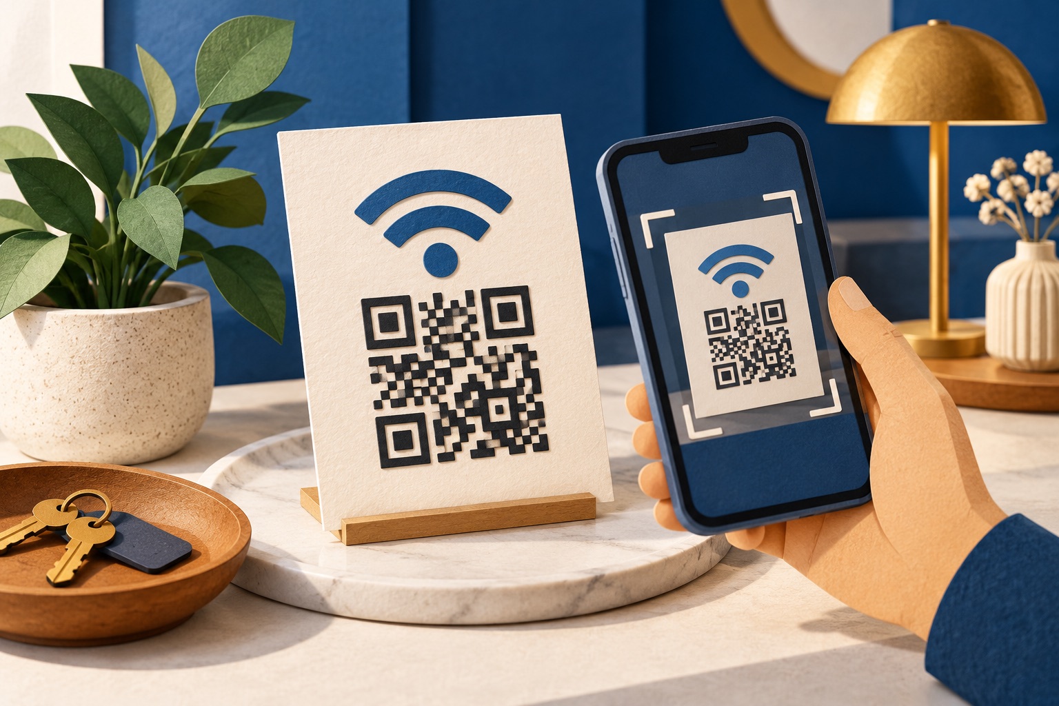 How to make a WiFi QR code guests can scan